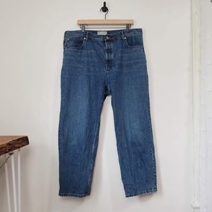 SHIPS FREE! Everlane Way High Jeans in Light Blue Wash Size 34 Long, 100% Cotton